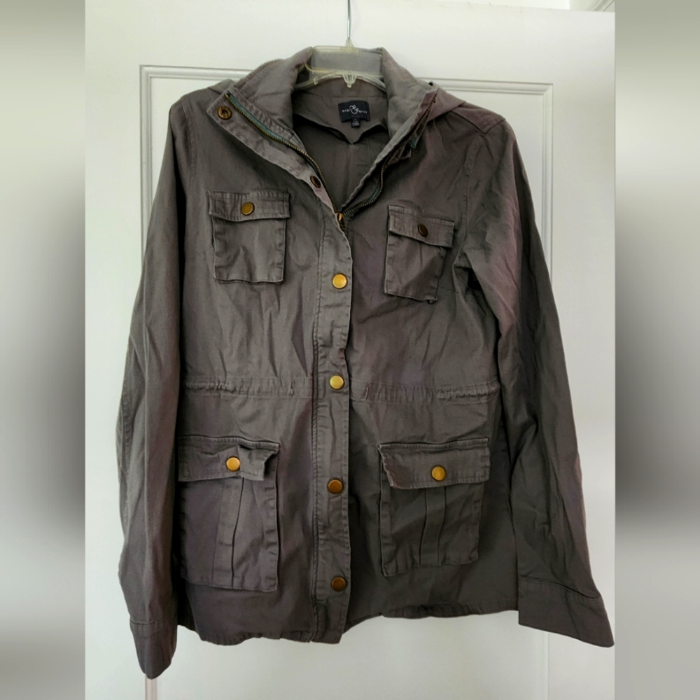 Market & Spruce Charcoal Jacket With Hood